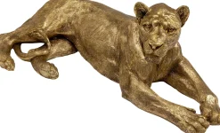 Dekoracja stojąca Lion 113x40 cm złota