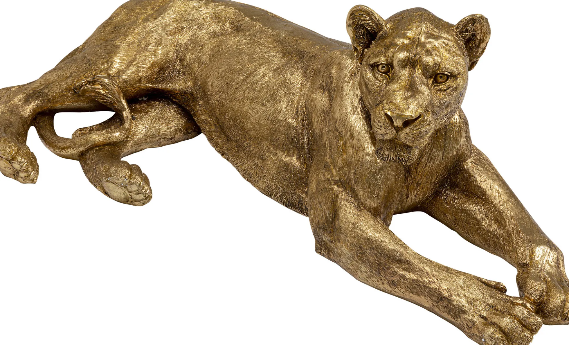 Dekoracja stojąca Lion 113x40 cm złota