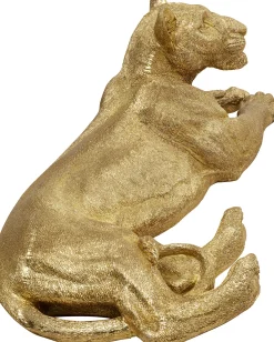 Dekoracja stojąca Lion 113x40 cm złota