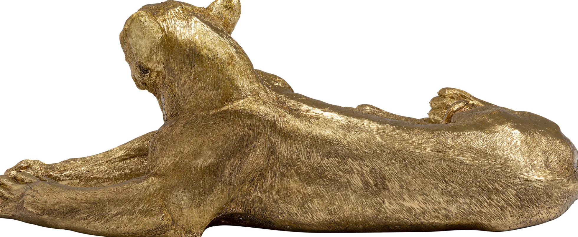 Dekoracja stojąca Lion 113x40 cm złota