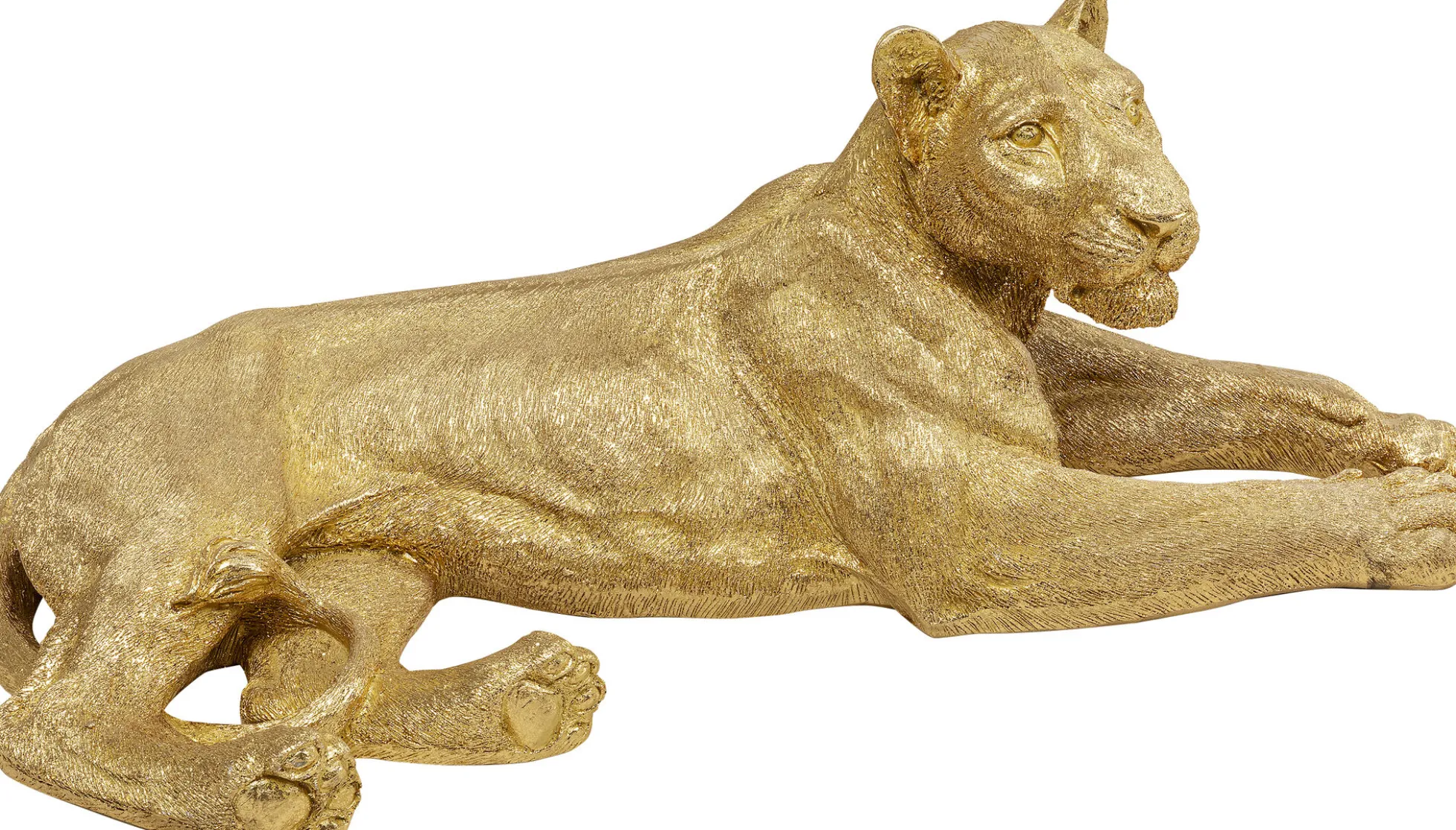 Dekoracja stojąca Lion 113x40 cm złota