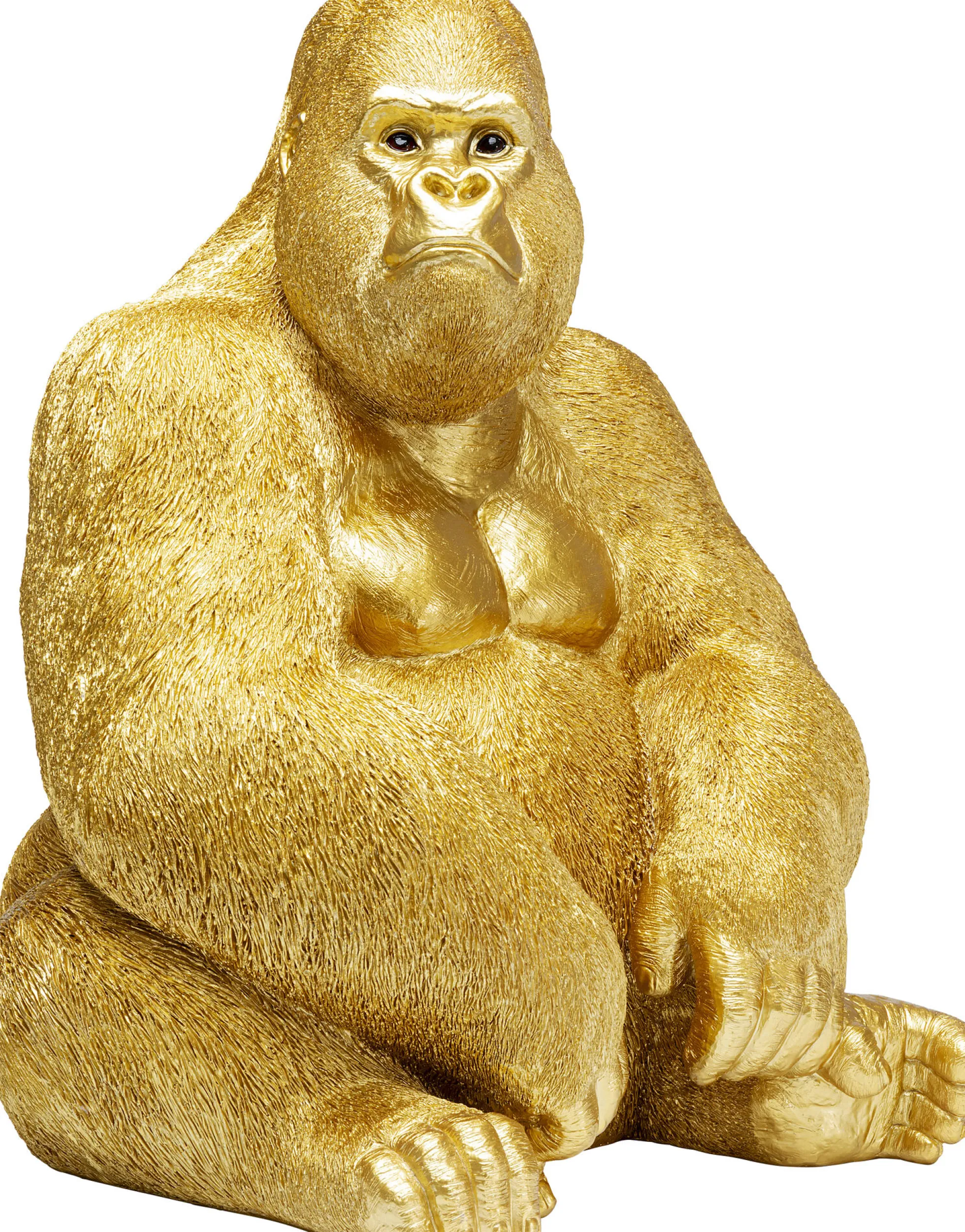 Dekoracja stojąca Monkey Gorilla Side XL 60x76 cm złota