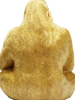 Dekoracja stojąca Monkey Gorilla Side XL 60x76 cm złota