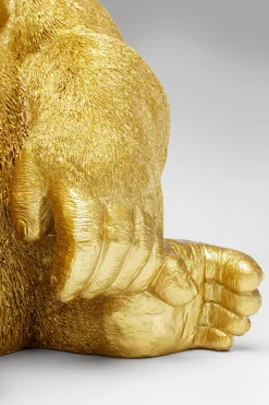 Dekoracja stojąca Monkey Gorilla Side XL 60x76 cm złota
