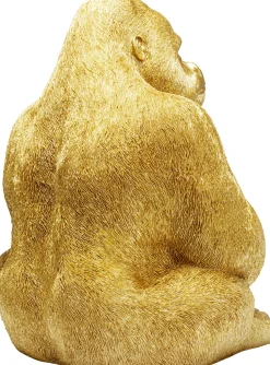 Dekoracja stojąca Monkey Gorilla Side XL 60x76 cm złota