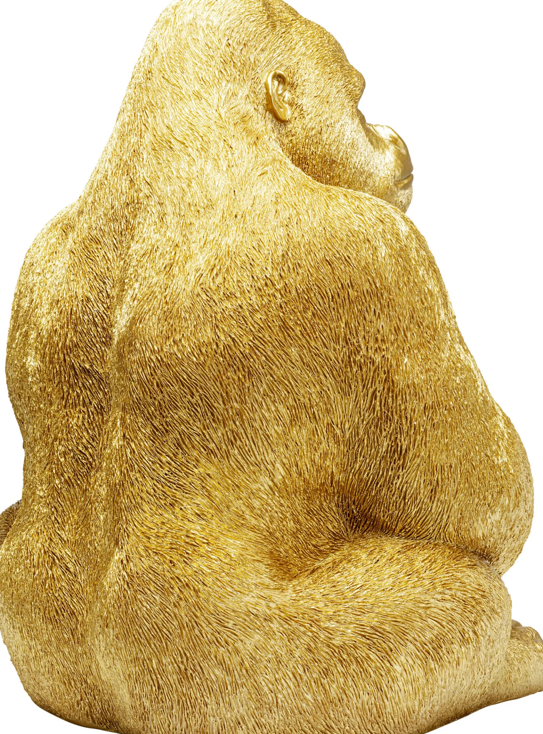 Dekoracja stojąca Monkey Gorilla Side XL 60x76 cm złota