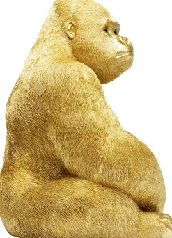 Dekoracja stojąca Monkey Gorilla Side XL 60x76 cm złota