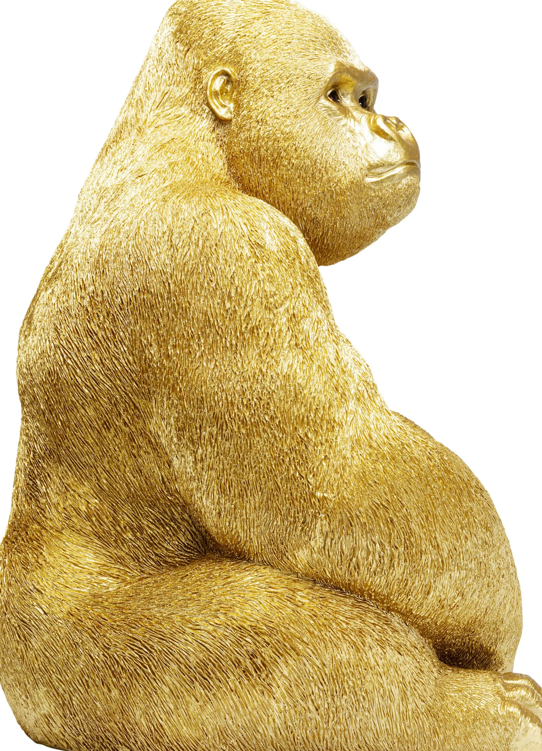 Dekoracja stojąca Monkey Gorilla Side XL 60x76 cm złota