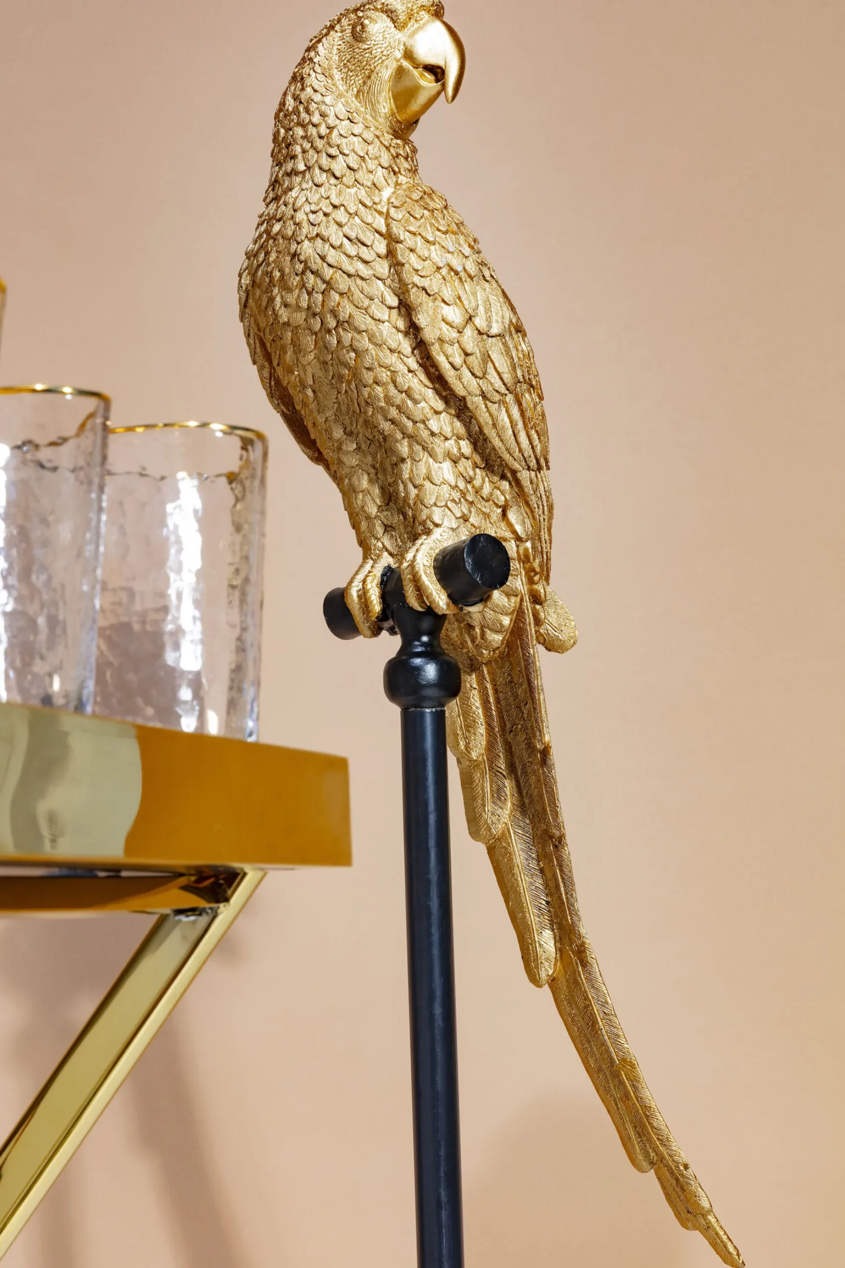 Dekoracja stojąca Parrot 23x120 cm złota