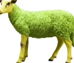 Dekoracja stojąca Sheep 49x60 cm zielona
