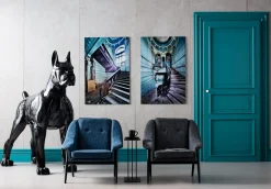 Dekoracja stojąca Toto Red 190x180 cm czarna