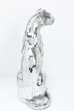 Dekoracja stojąca Welcome Panther 57x150 cm srebrna prawa