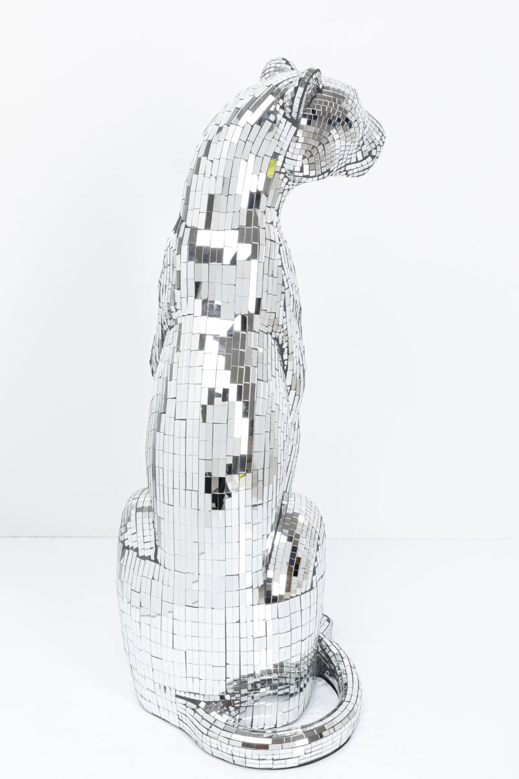 Dekoracja stojąca Welcome Panther 57x150 cm srebrna prawa