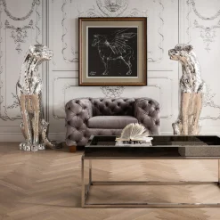 Dekoracja stojąca Welcome Panther 57x150 cm srebrna lewa