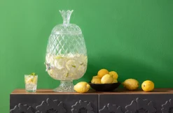 Dyspenser do napojów szklany transparentny ananas Ø26x50 cm