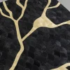 Dywan do salonu prostokątny skórzany w kolorze czarnym 170x240 cm