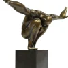 Figurka dekoracyjna Athlet 75x45 cm brązowa