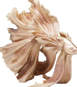 Figurka dekoracyjna Betta Fish 63x57 cm złota
