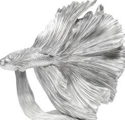 Figurka dekoracyjna Betta 34x37 cm srebrna