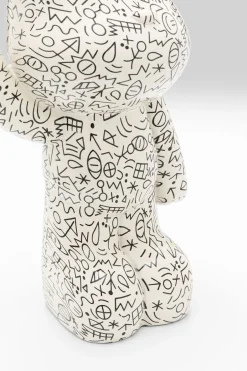 Figurka dekoracyjna biało-czarna miś z balonem 60 cm