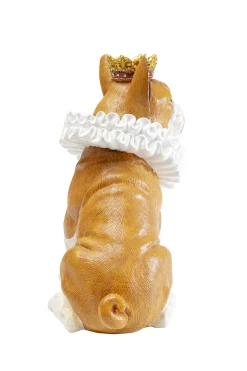Figurka dekoracyjna brązowa pies król 25x29 cm