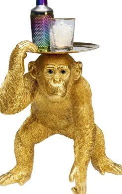 Figurka dekoracyjna Butler Playing Chimp 45x52 cm złota