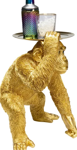 Figurka dekoracyjna Butler Playing Chimp 45x52 cm złota