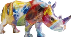 Figurka dekoracyjna Colored Rhino 17x8 cm