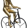 Figurka dekoracyjna Cyclist Rabbit 29x39 cm czarno-złota