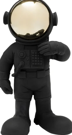 Figurka dekoracyjna czarna astronauta 17x27 cm