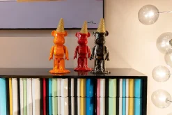 Figurka dekoracyjna czarna miś i lód 16x40 cm