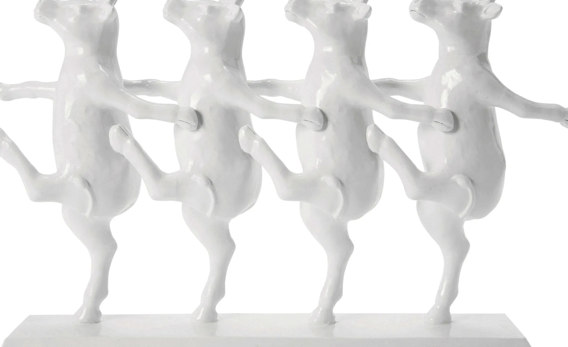 Figurka dekoracyjna Dancing Cows 40x23 cm biała