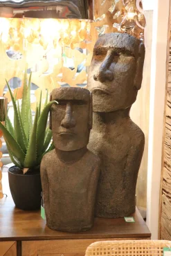 Figurka dekoracyjna Easter Island 80 cm szara