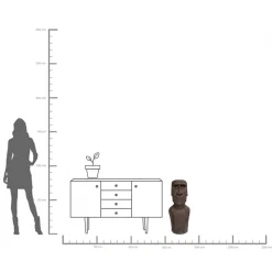 Figurka dekoracyjna Easter Island 80 cm szara