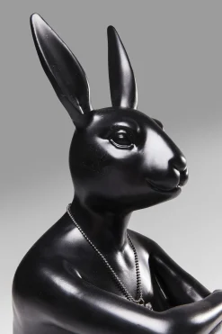 Figurka dekoracyjna Gangster Rabbit 26x39 cm czarna
