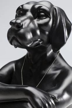 Figurka dekoracyjna Gangster Dog 26x33 cm czarna