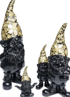 Figurka dekoracyjna Gnome Standing 20x61 cm czarno-złota