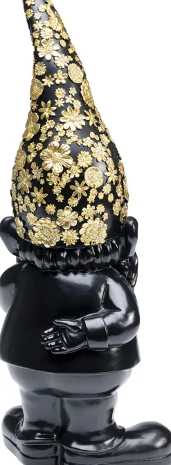 Figurka dekoracyjna Gnome Standing 15x46 cm czarno-złota