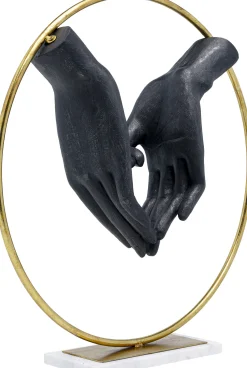 Figurka dekoracyjna Heart Hand 60x62 cm czarno-złota