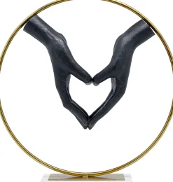 Figurka dekoracyjna Heart Hand 60x62 cm czarno-złota