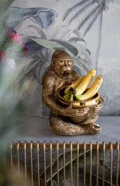 Figurka dekoracyjna Holding Bowl 33x41 cm złota