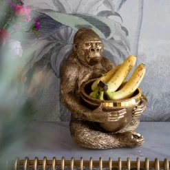 Figurka dekoracyjna Holding Bowl 33x41 cm złota