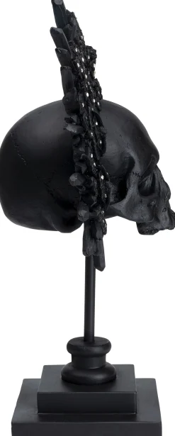 Figurka dekoracyjna King Skull 32x49 cm czarna