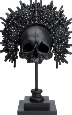 Figurka dekoracyjna King Skull 32x49 cm czarna