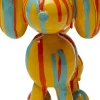 Figurka dekoracyjna kolorowa pies pudel 16x17 cm