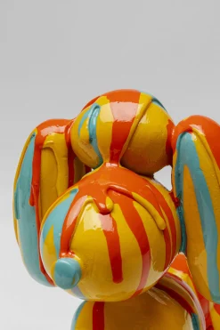 Figurka dekoracyjna kolorowa pies pudel 16x17 cm