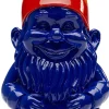 Figurka dekoracyjna krasnal niebieski czapka kolorowa 21 cm
