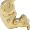 Figurka dekoracyjna króliczek joga 10x10 cm złota