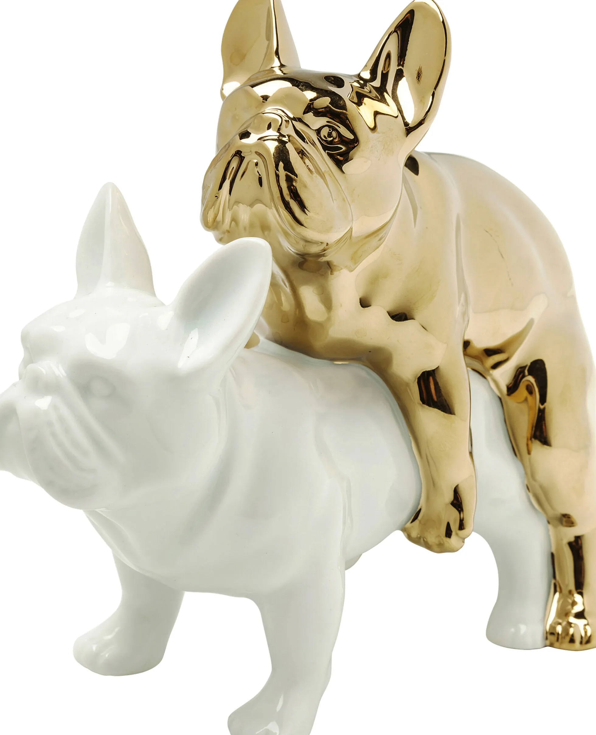 Figurka dekoracyjna Love Dogs 20x17 cm biało-złota