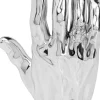 Figurka dekoracyjna Mano Diamond Ring 23x35 cm srebrna